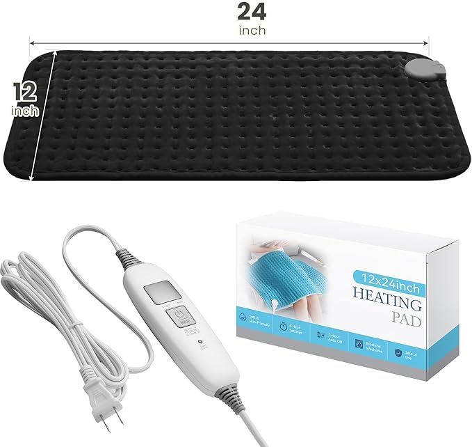 MASVIS Heating Pad for Back Neck Shoulders Body Pain Relief, 2H Auto-Off - Image 9