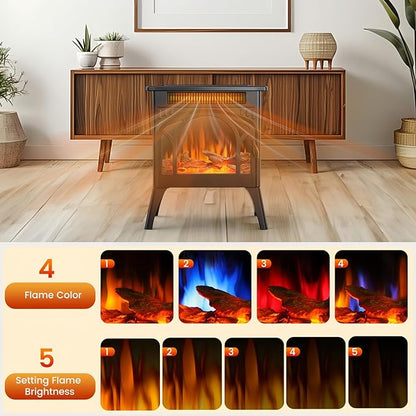 Electric Fireplace Stove, Fast Heating, X Infrared Fireplace Heater - Image 4