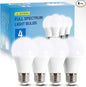 LQ BSDERA 4PK Full Spectrum Light Bulbs, 6000K Natural Light That Mimic Sunlight by Unknown