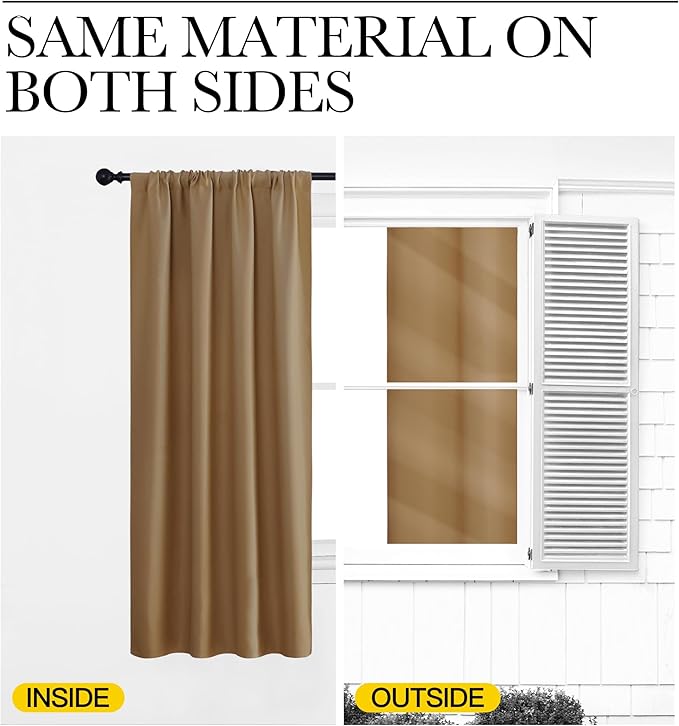 NICETOWN RV Blackout Curtains for Camper Windows, Short Blackout Curtains & - Image 5