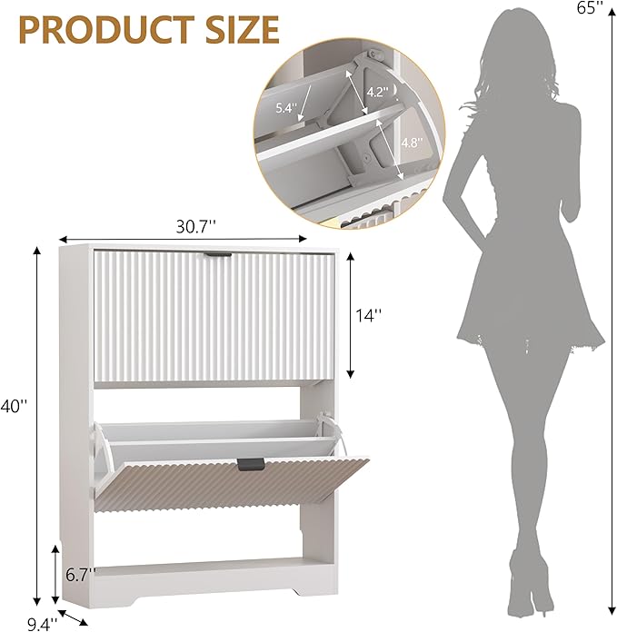 Shoe Cabinet Storage for Entryway - Image 2