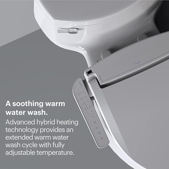 Brondell LT89 Electric Bidet Toilet Seat, Fits Elongated Toilets, Warm Water - Image 11