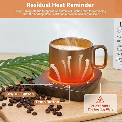 VOBAGA Imitation Wood Grain Coffee Cup Warmer & Mug Warmer - Image 5