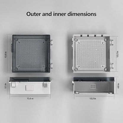 ABS Electrical Junction Box, Ventilated Design, Cable Grommets, IP65 Waterproof - Image 6