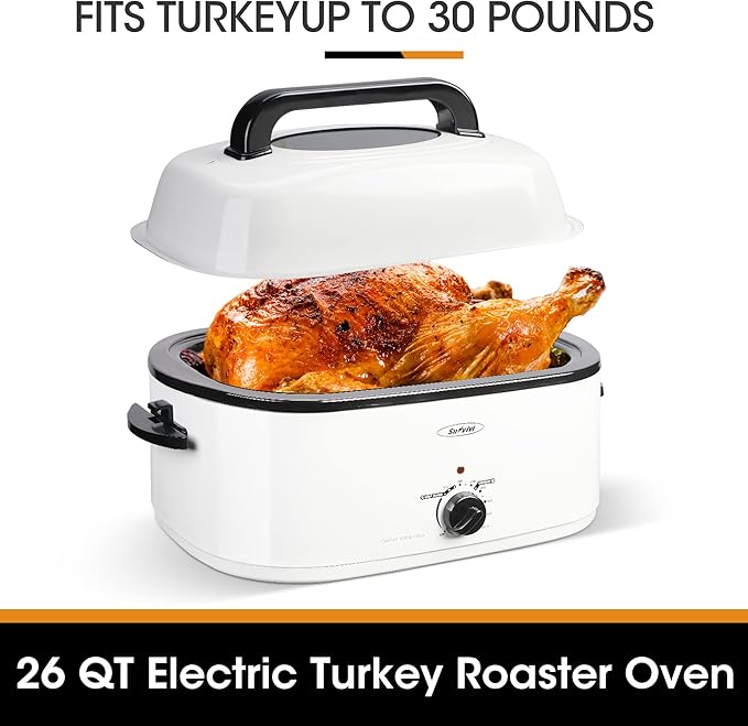 Sunvivi 26-Quart Roaster Oven, Electric Roaster Oven - Image 2