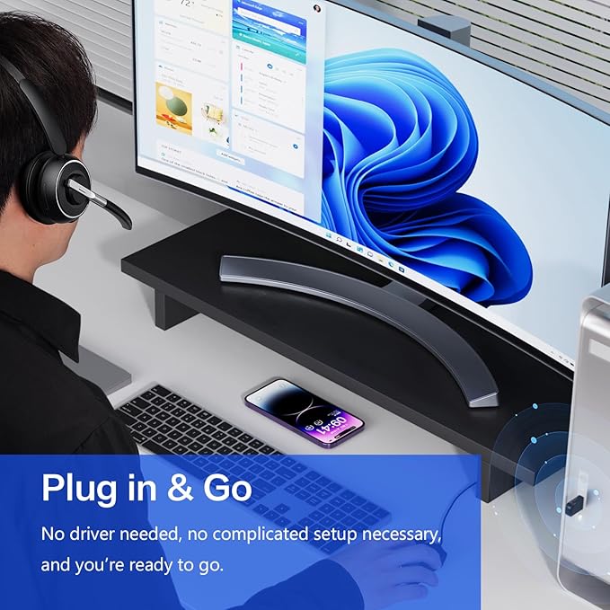 Bluetooth Headset, Wireless Headset - Image 3