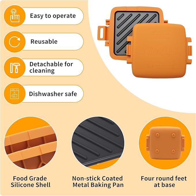 Microwave Sandwich Maker, Heat-Resistant Silicone Rubber Shell, Advanced - Image 5
