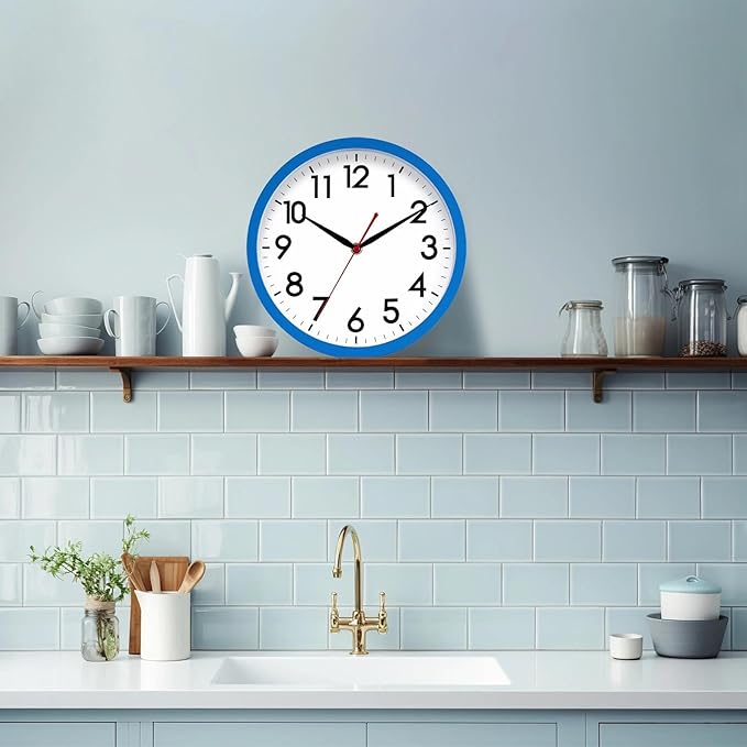 AKCISOT 12 Inch Wall Clock Silent Non Ticking Modern Wall Clocks Battery - Image 5