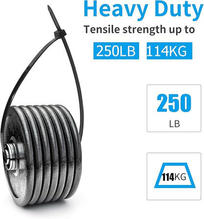 XINGO 16 inch White Zip Ties Heavy Duty 60 PCS, 250 LBS Ultra Strong Plastic - Image 4