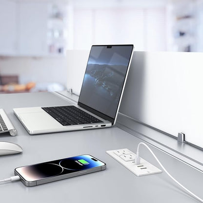 Recessed Power Strip Socket, Furniture Flush Mount Charging Station, Desk Power - Image 3