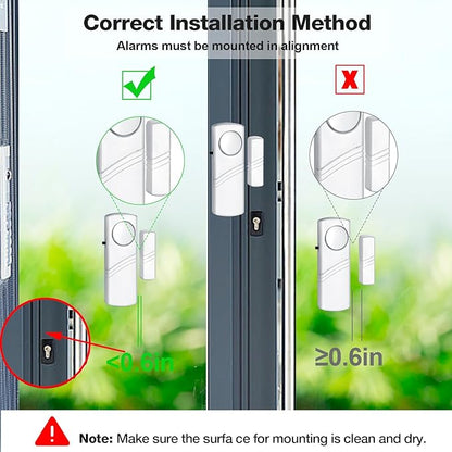 Security Door Window Alarm, Wireless Sensor Door Window Burglar Alarm, Door - Image 5