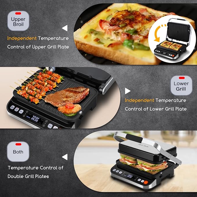 Taylor Swoden Panini Press Waffle Maker, 1600W Electric Indoor Grill - Image 4