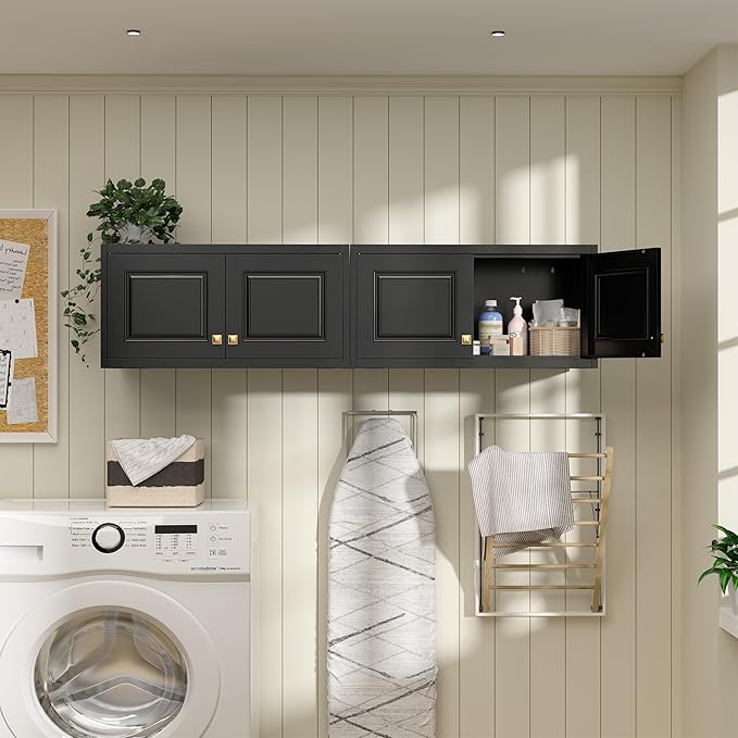 Metal Storage Cabinet with Doors, Small Kitchen Storage Cabinets, Steel - Image 4