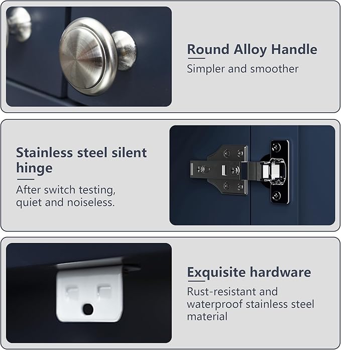 Bathroom Wall Cabinet, Wall Mounted - Image 4