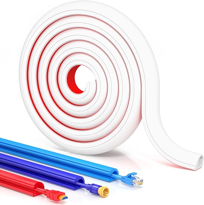 Cord Hider Wall, Wire Covers for Cords on Wall, Flexible Cable Concealer for by Aocii