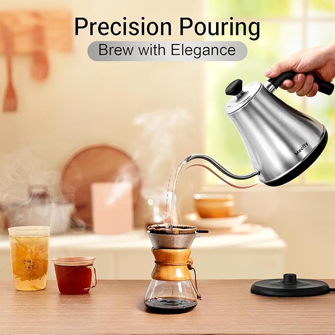 Mecity Electric Kettle Gooseneck Water Kettle Stainless Steel Tea Kettle Water - Image 3
