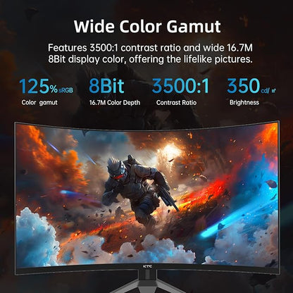 KTC 32 Inch 240Hz Curved Gaming Monitor, FHD 1080P 1500R HDR Gaming PC Monitor - Image 4