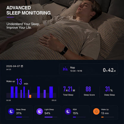 screenless fitness tracker for men women, for ios, close-up detail