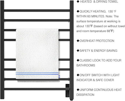 HEATGENE Towel Warmer, Heated Towel Warmer Rack, Wall-Mounted Hardwired/Plug-in - Image 4
