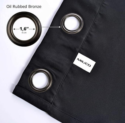 MIUCO Room Darkening Grommet Thermal Insulated Blackout Window Curtains Panels - Image 7
