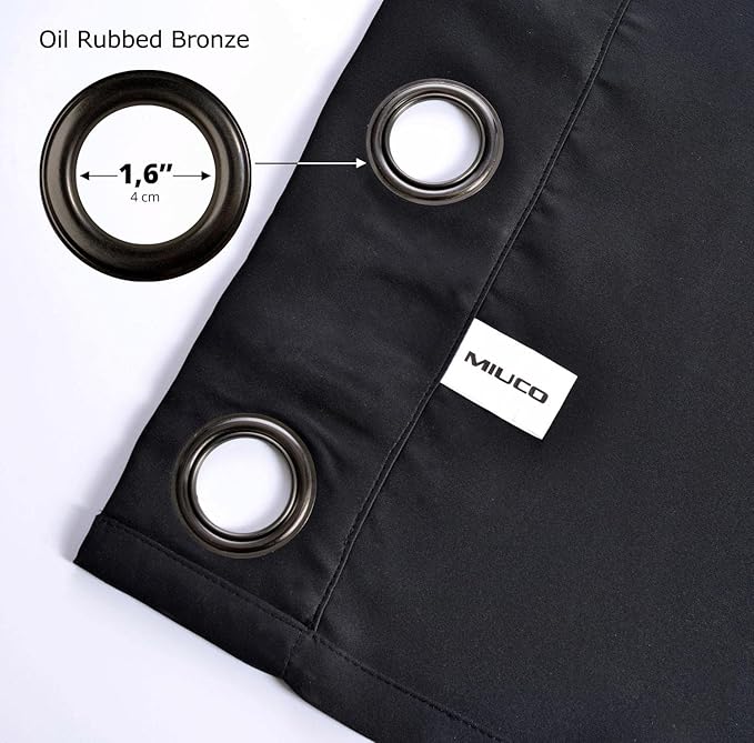 MIUCO 1 Pair Thermal Insulated Grommet 52-Inch-by-84-Inch Blackout Window - Image 7