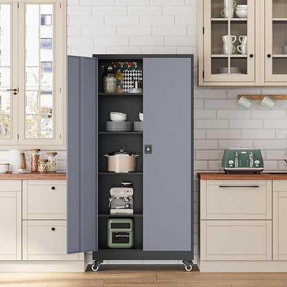 Metal Rolling Storage Cabinet-74.6” Tall Steel File Cabinets - Image 7