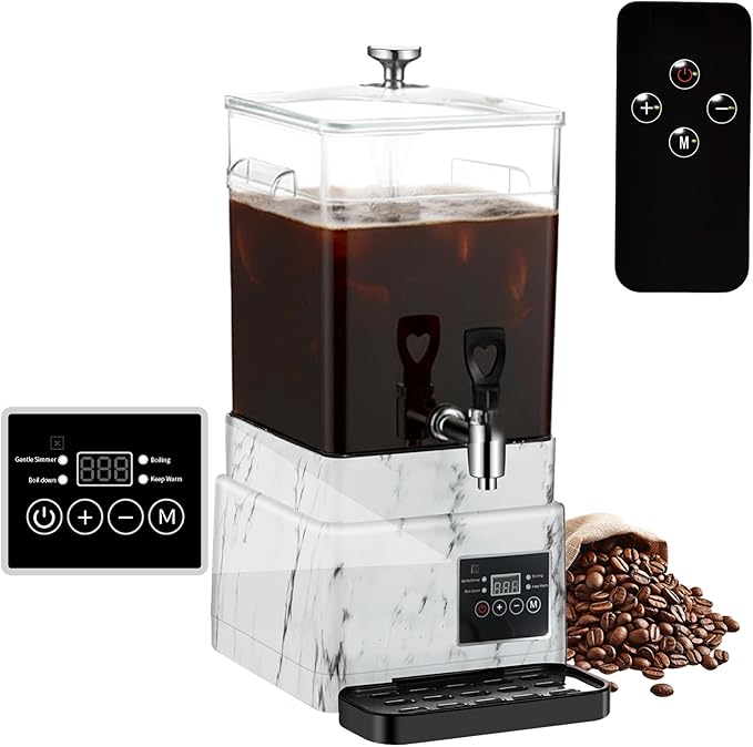 Coffee Urn Commercial Coffee Maker, 10 L 65 Cups, Transparent Electric by GKFF