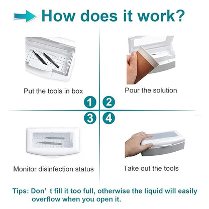 Nail Tool Sterilizer Box, Plastic Sterilization Tray - Image 5