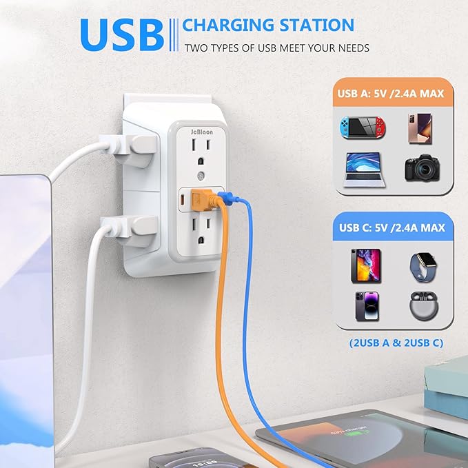 JcBlaon Outlet Extender Surge Protector - Image 4