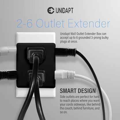 Multi Plug Outlet Splitter, Unidapt Multiple Outlets Extender Adapter - Image 2