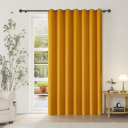 ChrisDowa Room Divider Curtain 120 Inches Long, Wide Blackout Sliding Door by ChrisDowa