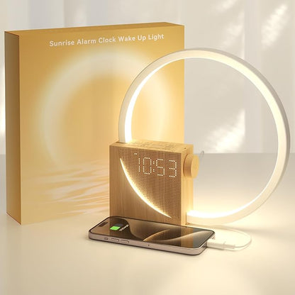 Vivilumens Sunrise Alarm Clock Sound Machine Nightlight, Gradual Wake Up Light by LightUpExquisiteLife