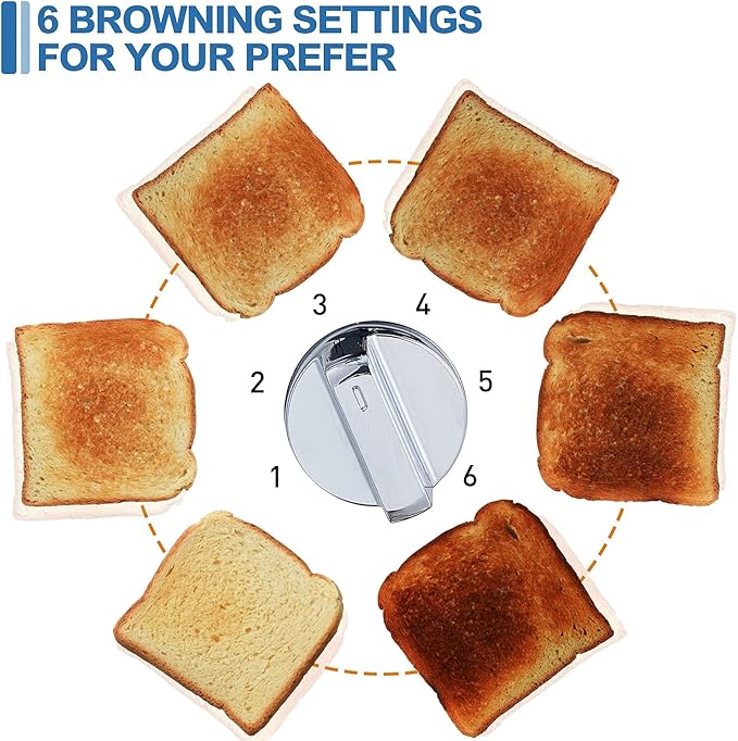 CUSIMAX Stainless Steel 2 Slice Toaster - Image 4