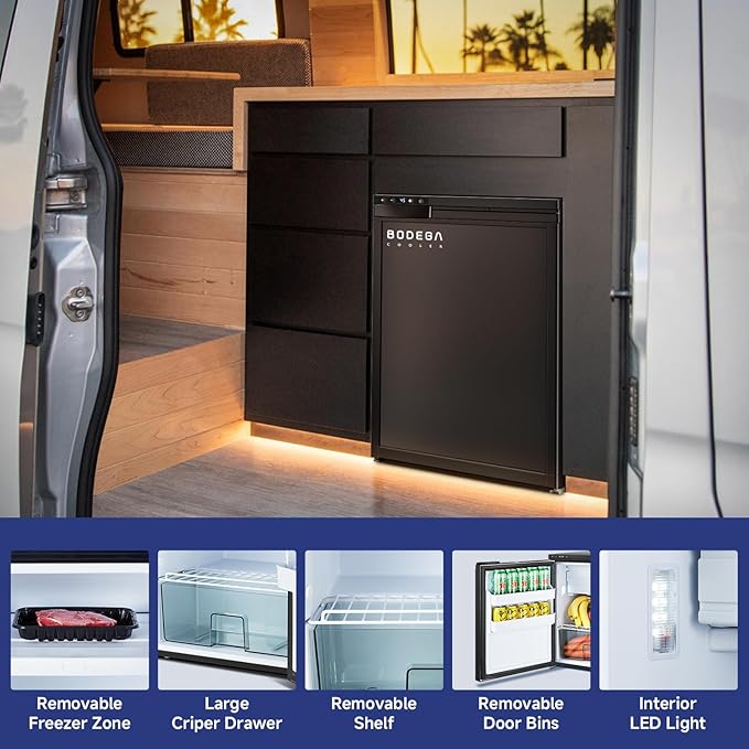 BODEGA BODEGACOOLER 12 Volt Refrigerator, RV Refrigerator APP Control, 65L RV - Image 7