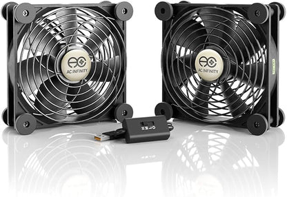 AC Infinity MULTIFAN S7, Quiet Dual 120mm USB Fan, UL-Certified by ACInfinity