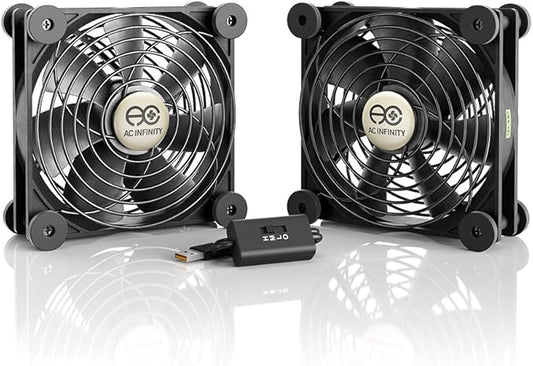 AC Infinity MULTIFAN S7, Quiet Dual 120mm USB Fan, UL-Certified by ACInfinity