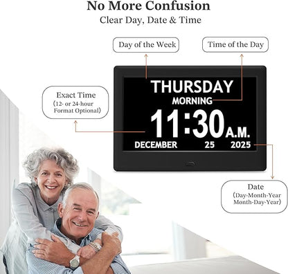 7'' Dementia Clock For Seniors, Large Display Digital Clock - Image 5