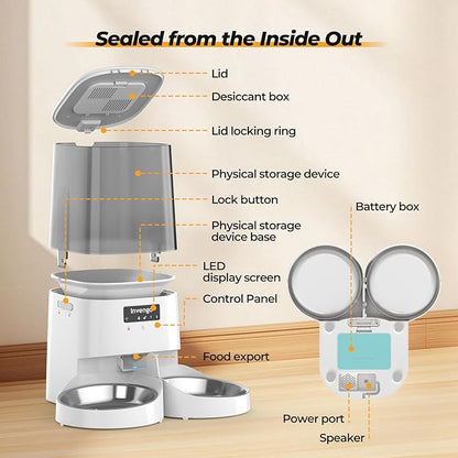 Automatic Cat Feeder with App Control, 5L Food Dispenser - Image 8