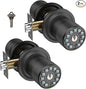 iulock Smart Door Knob with Keypad and Key, Keyless Entry Door Lock with Rubber by iulock