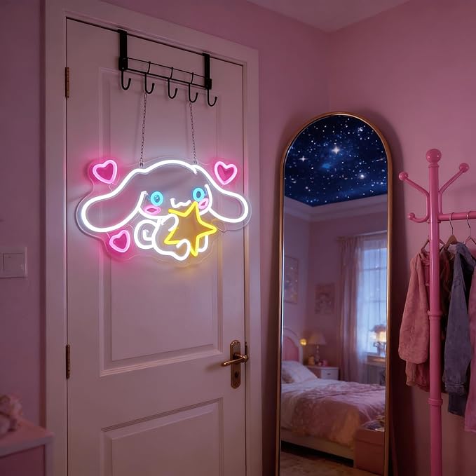 THIIXDAI Cinnamoroll Neon Sign for Room Decor, USB Powered LED Lights - Image 5