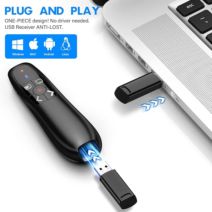NinjaABXY Presentation Clicker Wireless Presenter Remote Clicker - Image 4