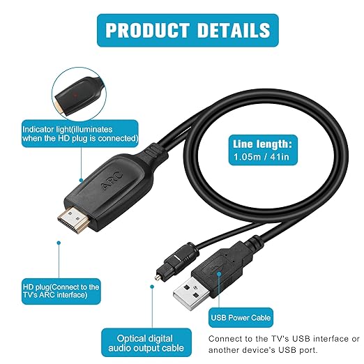 192KHz HDMI ARC to Optical Audio Converter - Image 6