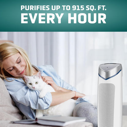 germguardian air purifier with genuine hepa 13 pet shown in use