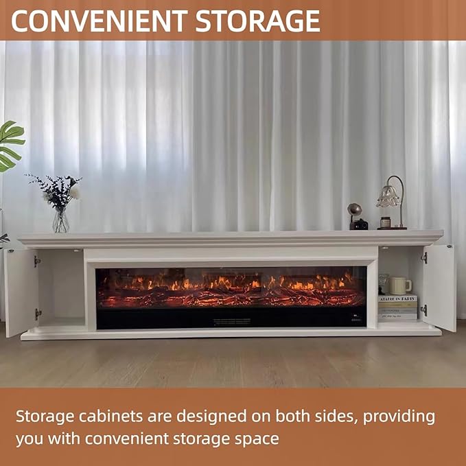 Freestanding Electric Fireplace Heater - Image 4
