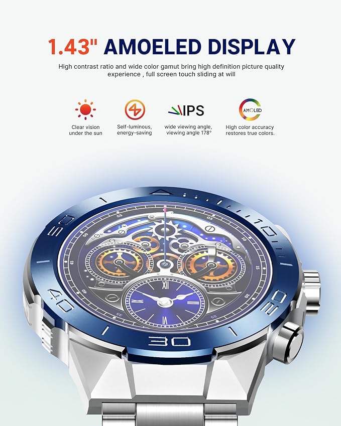 SOUYIE Smart Watch for Men, 1.43''AMOLED Screen - Image 4