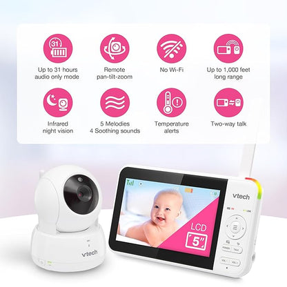VTech VM924 No WiFi Remote Pan-Tilt-Zoom Video Baby Monitor - Image 3