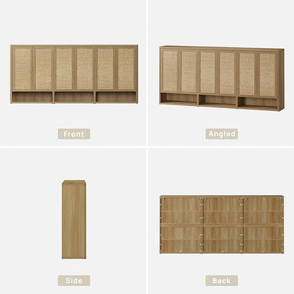 SICOTAS Rattan Shoe Storage Cabinet - Image 9