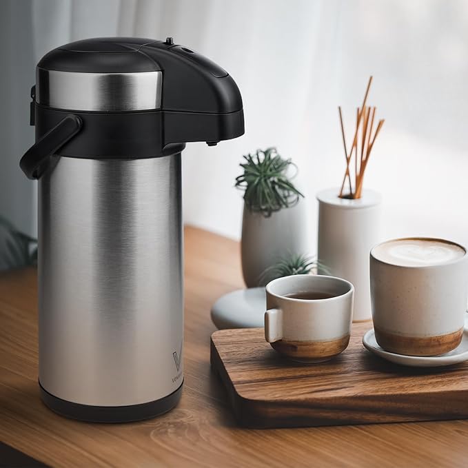 VONDIOR Airpot Coffee Dispenser - 176 oz Insulated Stainless Steel Coffee - Image 6