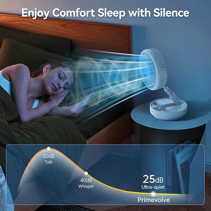 Primelove Portable Oscillating Rechargeable Fan, Battery Operated - Image 4