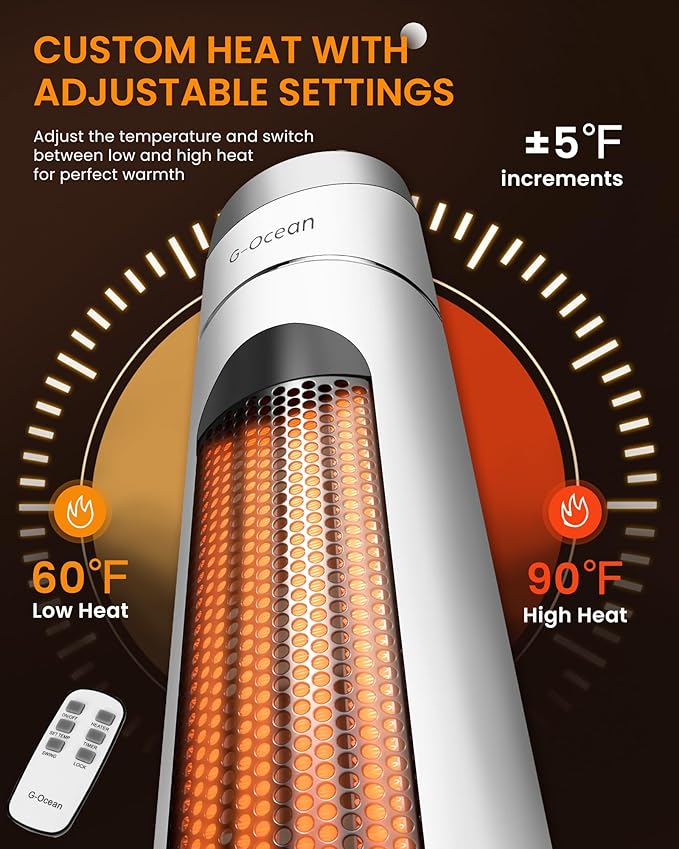 Space Heater, 1500W Tower Heater - Image 6